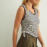 Drawstring Jersey Top