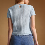 Pointelle Knitted Top