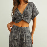 Leaf Print Top
