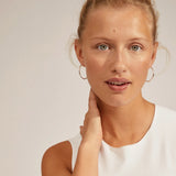 Anneaux maxi recyclées eanna -argent