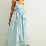 Sleeveless Chambray Dress
