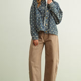 Polka Dot Denim Jacket