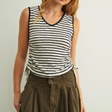 Drawstring Jersey Top