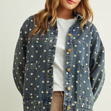 Polka Dot Denim Jacket
