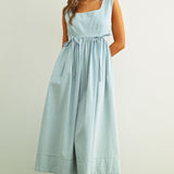 Sleeveless Chambray Dress