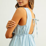 Sleeveless Chambray Dress