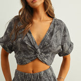 Leaf Print Top
