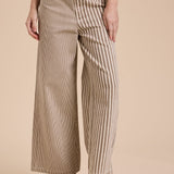 Stripe Fabric Mixed Pant