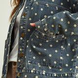 Polka Dot Denim Jacket