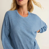 Daydream Rib Top - Oceanic Blue