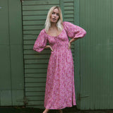 Rosey Skies Midi Dress