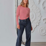 Cella Long Sleeve Top - Red