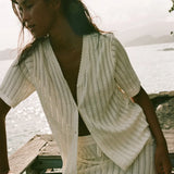 Scallop Knit Overshirt