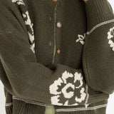 Antique Floral Crop Cardigan