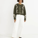 Antique Floral Crop Cardigan