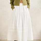 Solene Ruffle Midi Skirt