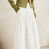 Solene Ruffle Midi Skirt