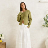 Solene Ruffle Midi Skirt