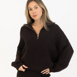 Chase Quarter Zip - Chocolate