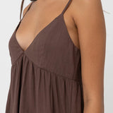 Classic Tiered Mini Dress - Chocolat