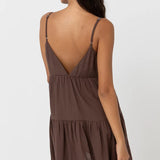 Classic Tiered Mini Dress - Chocolat