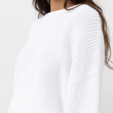 Classic Knit Jumper - Blanc