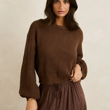 Classic Knit Jumper - Chocolate