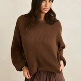 Classic Knit Jumper - Chocolate
