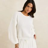 Classic Knit Jumper - White