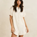 Classic Shirt Dress - Oat