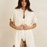 Classic Shirt Dress - Oat