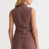 Jaylin Sleeveless Mandarin Collar Blouse