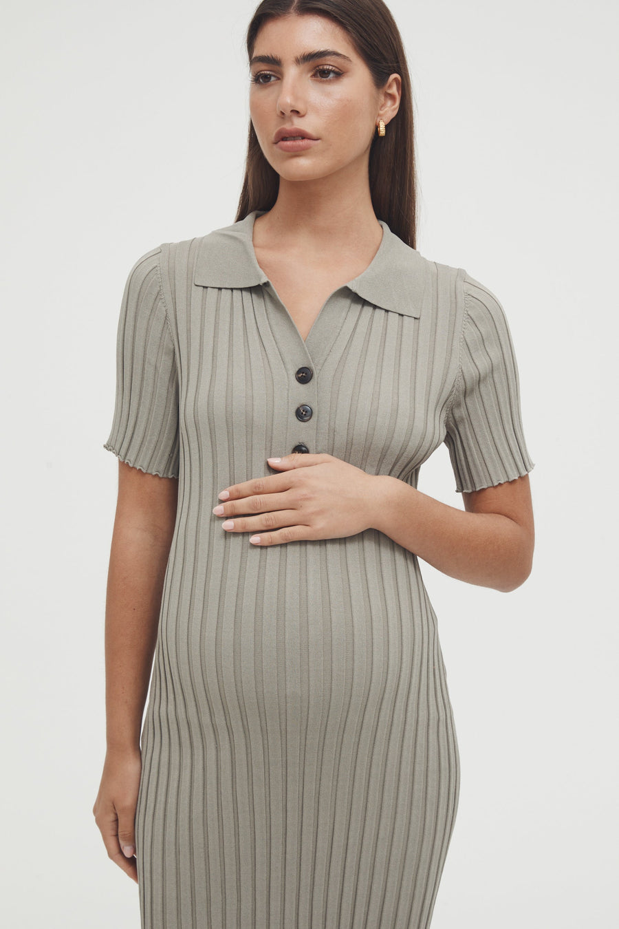 Luxe Polo Dress - Sage