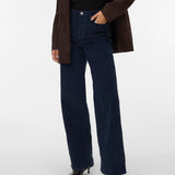 Tessa Wide Corduroy Pant - Navy Blazer