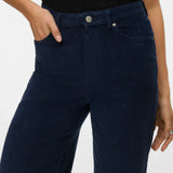 Tessa Wide Corduroy Pant - Navy Blazer