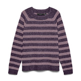 Doffy Stripe Pullover - Purple