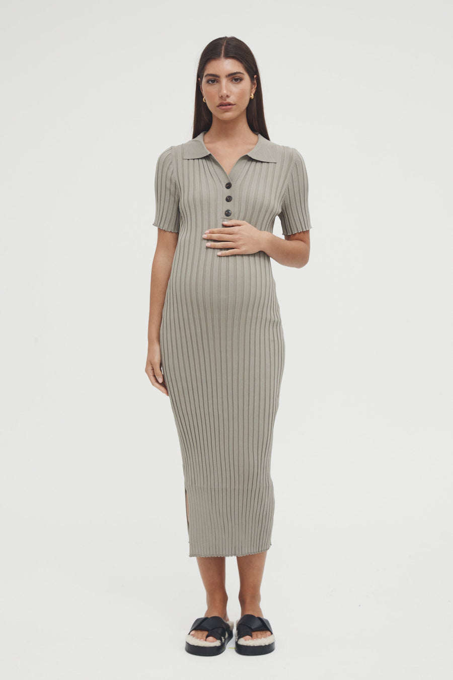 Luxe Polo Dress - Sage