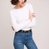 Ingrid Long Sleeve Top - White