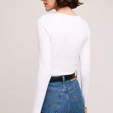 Ingrid Long Sleeve Top - White