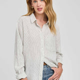 Dominique Shirt - White Stripe