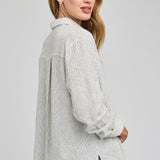 Dominique Shirt - White Stripe