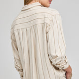 Portia Shirt - Linen Stripe