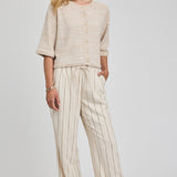 Finley Pant - Linen Stripe