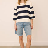 Amina Knit Top - Navy Stripe