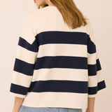 Amina Knit Top - Navy Stripe