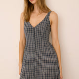 Astoria Dress - Navy Check