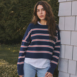 Echo Pull - Navy Stripe