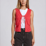 Lira V-Neck Tie Vest