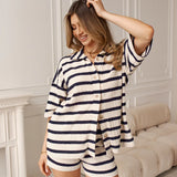 Amber Short - Navy Stripes