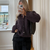 Kae Knit Cardigan - Chocolate